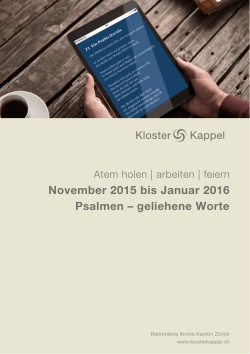 Kloster Kappel_Angebote 11-2015 bis 01