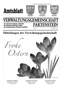Frohe Ostern - Verwaltungsgemeinschaft Partenstein