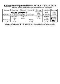 Frohe Ostern - Sportstudio Nippon