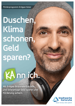 Mit Erdgas-Brennwerttechnik und Solaranlage Geld sparen und