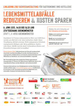 Lebensmittelabfälle reduzieren & Kosten sparen