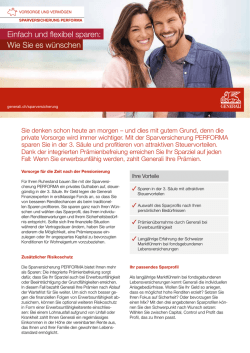 Einfach und flexibel sparen: Wie Sie es w&uuml;nschen