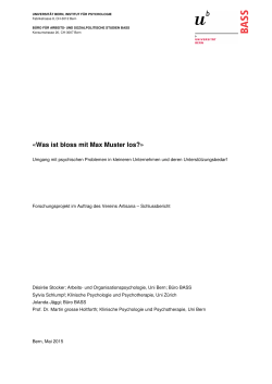«Was ist bloss mit Max Muster los?»
