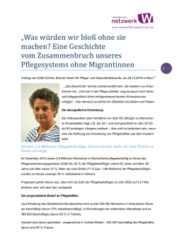 „Was wü rden wir bloß ohne sie machen? Eine Geschichte vom