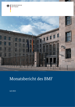 Monatsbericht des BMF Juli 2015