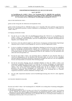 DURCHF&Uuml;HRUNGSVERORDNUNG (EU) 2015