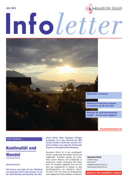 Infoletter Juli 2015