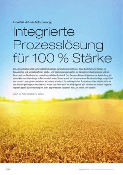 Integrierte Prozesslösung für 100 % Stärke