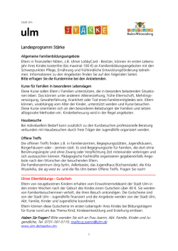 Landesprogramm Stärke