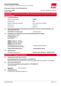 Sicherheitsdatenblatt: ST&Auml;RKE