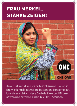 Frau Merkel, Stärke zeigen! Malala
