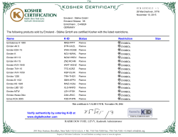 Kosher-Certificate Emsland