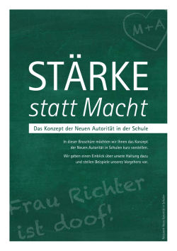 st&auml;rke statt macht. das konzept der neuen autorit&auml;t in der - isi
