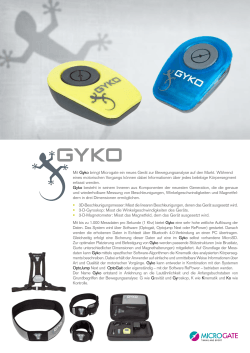 Mit Gyko bringt Microgate ein neues Gerät zur Bewegungsanalyse