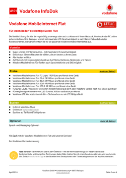 InfoDok 4101: Vodafone MobileInternet Flat