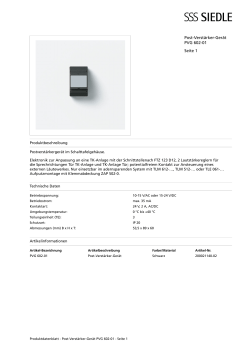 Post-Verstärker-Gerät PVG 602-01 Seite 1