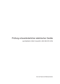 Prüfung ortsveränderlicher elektrischer Geräte