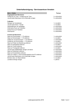 Leistungsverzeichnis Arnstein