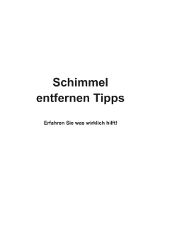 Schimmel entfernen Tipps