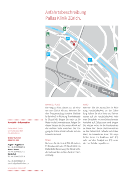 anfahrtsbeschreibung Pallas Klinik Z&uuml;rich.