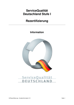 QI Rezertifizierung - ServiceQualität Deutschland