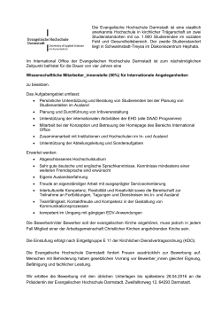 Ausschreibung abrufen - Evangelische Hochschule Darmstadt