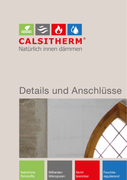 Details und Anschlüsse - Calsitherm Silikatbaustoffe GmbH