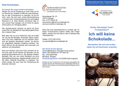 Ich will keine Schokolade... - Universitätsklinikum Tübingen