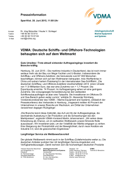 VDMA: Deutsche Schiffs- und Offshore