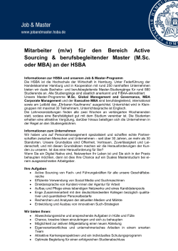 im Bereich Active Sourcing bei Personalberatung