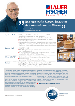 Eine Apotheke f&uuml;hren, bedeutet ein Unternehmen zu f&uuml;hren.
