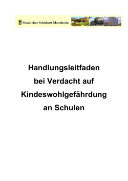 Leitfaden für Schulen bei Verdacht auf KWG - Rhein-Neckar
