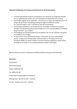 Allgemeine Bedingungen für die Sing