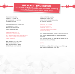 one world – sing together