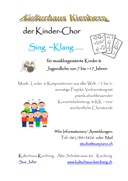 der Kinder-Chor Sing ~Klang …..