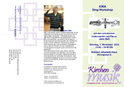 IONA Sing-Workshop - Evangelische Kirchengemeinde Ro&szlig;dorf
