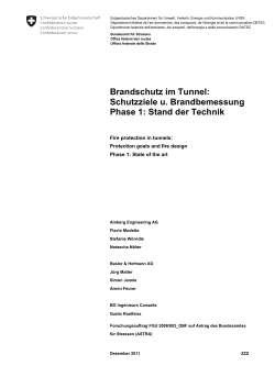Brandschutz im Tunnel - Transport Research & Innovation Portal