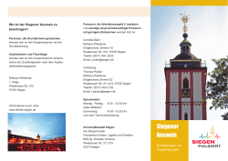 Informationen zum Siegener Ausweis