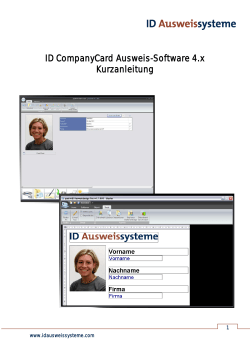 ID CompanyCard Ausweis-Software 4.x Kurzanleitung
