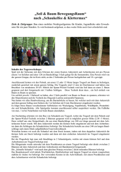 &bdquo;Seil & Baum BewegungsRaum&ldquo; nach &bdquo;Schaukelfee & Klettermax&ldquo;