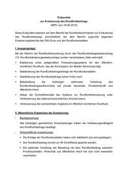 Eckpunkte zur Evaluierung des Rundfunkbeitrags (MPK vom 18.06