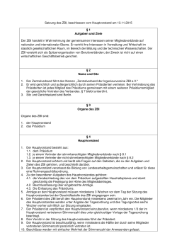 Satzung des ZBI, beschlossen vom Hauptvorstand am 13.11.2015