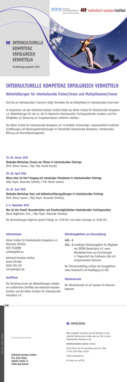 INTERKULTURELLE KOMPETENZ ERFOLGREICH VERMITTELN