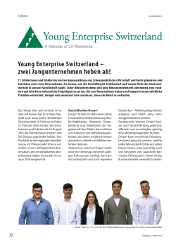 Young Enterprise Switzerland – zwei Jungunternehmen heben ab!