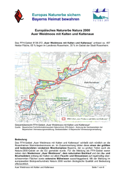 Europas Naturerbe sichern Bayerns Heimat bewahren