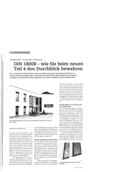 DIN 18008 &mdash; wie Sie beim neuen Teil 4 den Durchblick bewahren