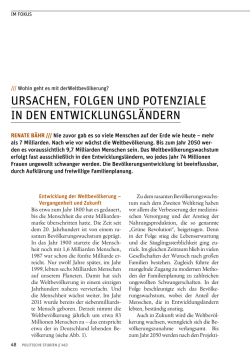 Ursachen, Folgen und Potzenziale in den Entwicklungsländern