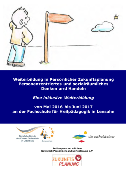 Flyer zur Weiterbildung in Lensahn 2016-2017