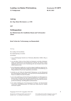 Kein Verbot von Baumschnitt
