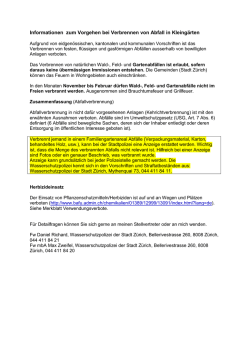 Informationen zum Vorgehen bei Verbrennen von Abfall in Kleingärten
